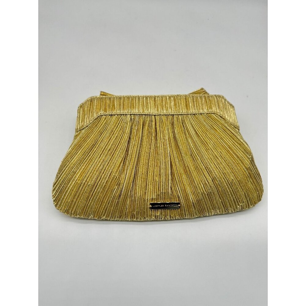 LOEFFLER RANDALL Rayne pleated bow clutch - Gold - Picture 4 of 13